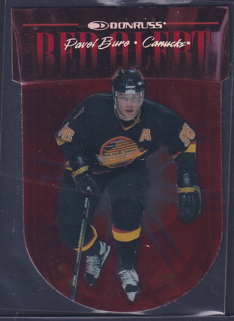 PAVEL BURE - 1997 Donruss Red Alert Clear Cut Die Cut #6, xxxx/5000