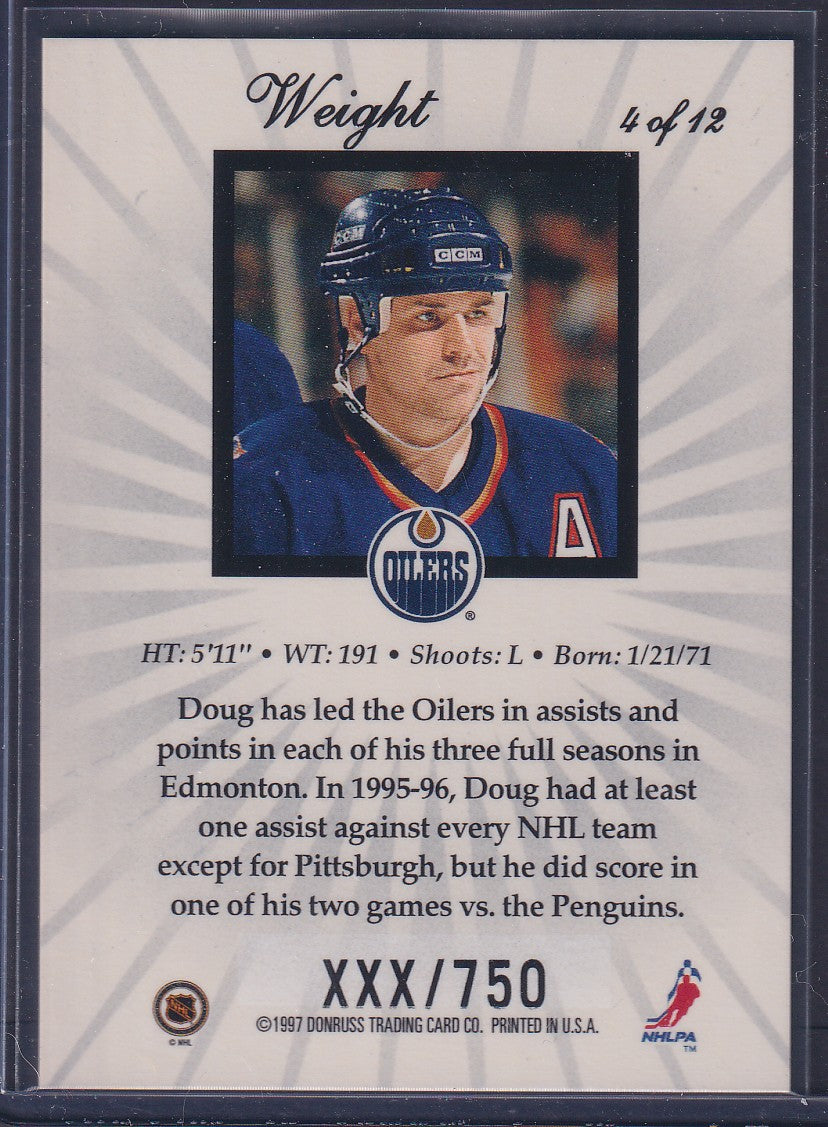 DOUG WEIGHT - 1997 Donruss Elite Status #4, xxx/750