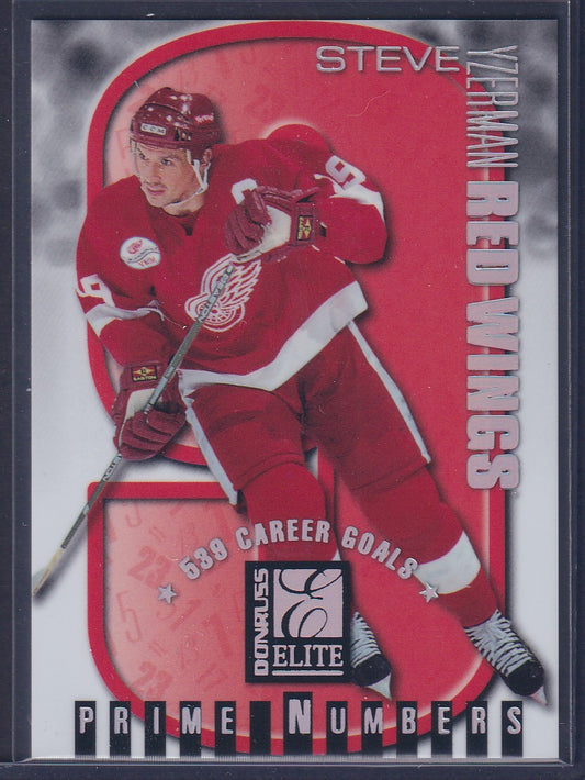 STEVE YZERMAN - 1997 Donruss Elite Prime Numbers #10c, xxx/539