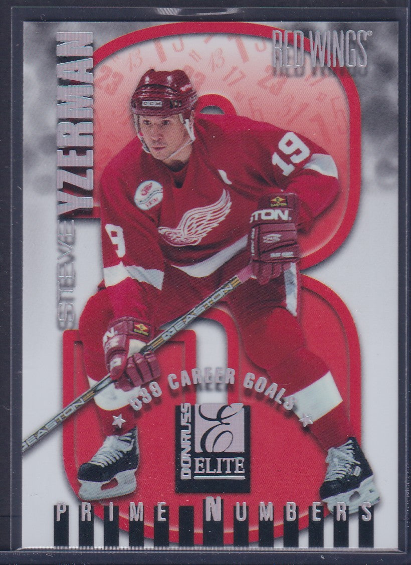 STEVE YZERMAN - 1997 Donruss Elite Prime Numbers #10b, xxx/539