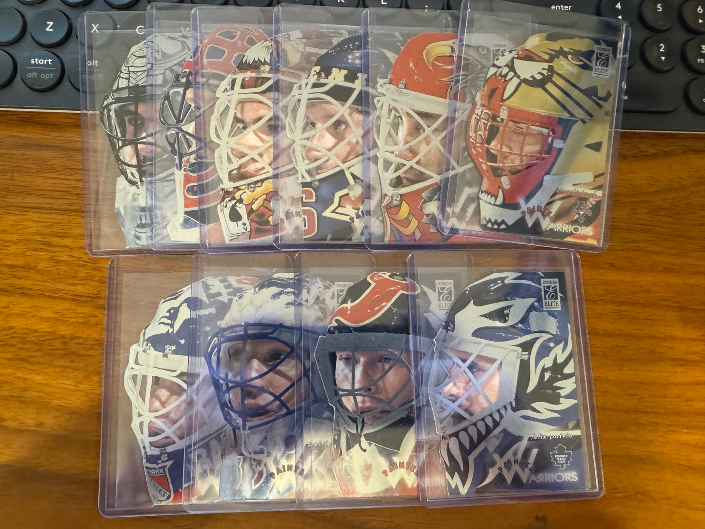 1996 Donruss Elite Painted Warriors Set of 10 /2500 - Roy, Potvin, Brodeur, etc