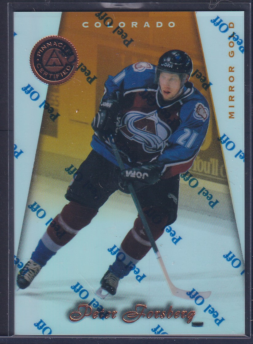 PETER FORSBERG - 1997 Pinnacle Certified MIRROR GOLD w/ Coating #32