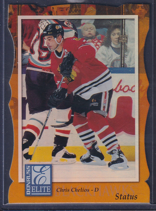 CHRIS CHELIOS - 1997 Donruss Elite Status Die Cut #31, xxx/100