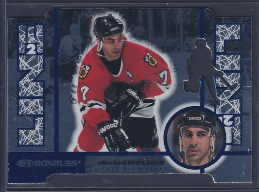 CHRIS CHELIOS - 1997 Donruss Line 2 Line Die Cut #13, xxxx