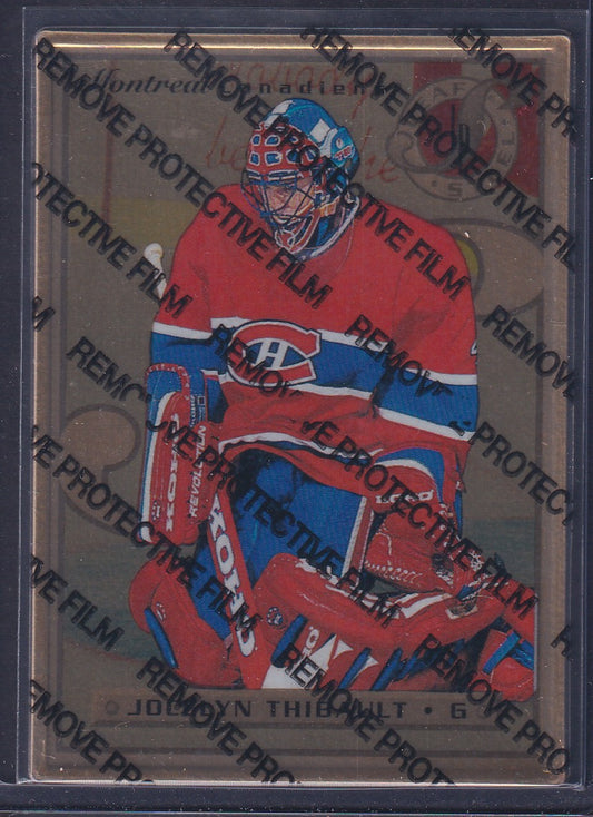 JOCELYN THIBAULT - 1996 Donruss Leaf Preferred Steel GOLD #55