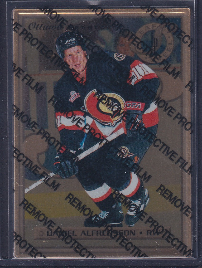 DANIEL ALFREDSSON - 1996 Donruss Leaf Preferred Steel GOLD #35