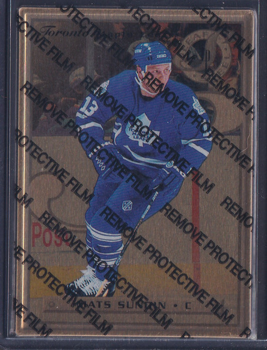 MATS SUNDIN - 1996 Donruss Leaf Preferred Steel GOLD #33