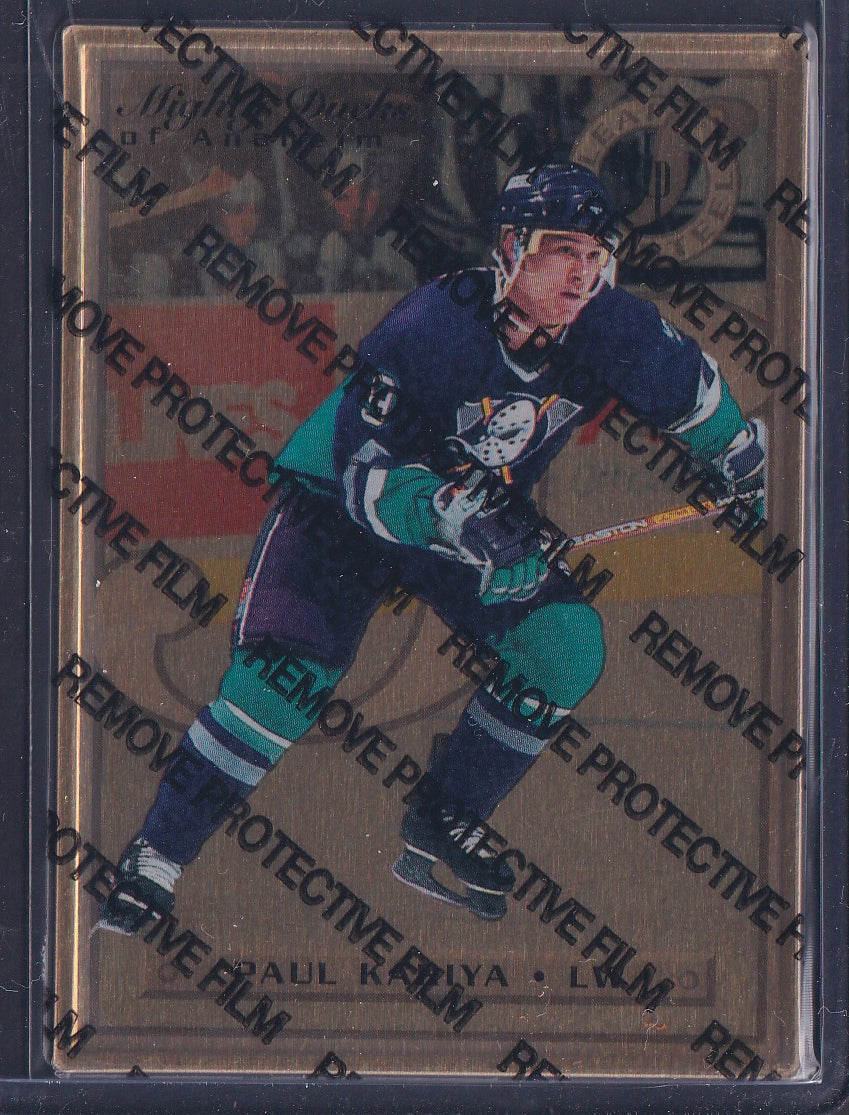PAUL KARIYA - 1996 Donruss Leaf Preferred Steel GOLD, w/ Coating #34