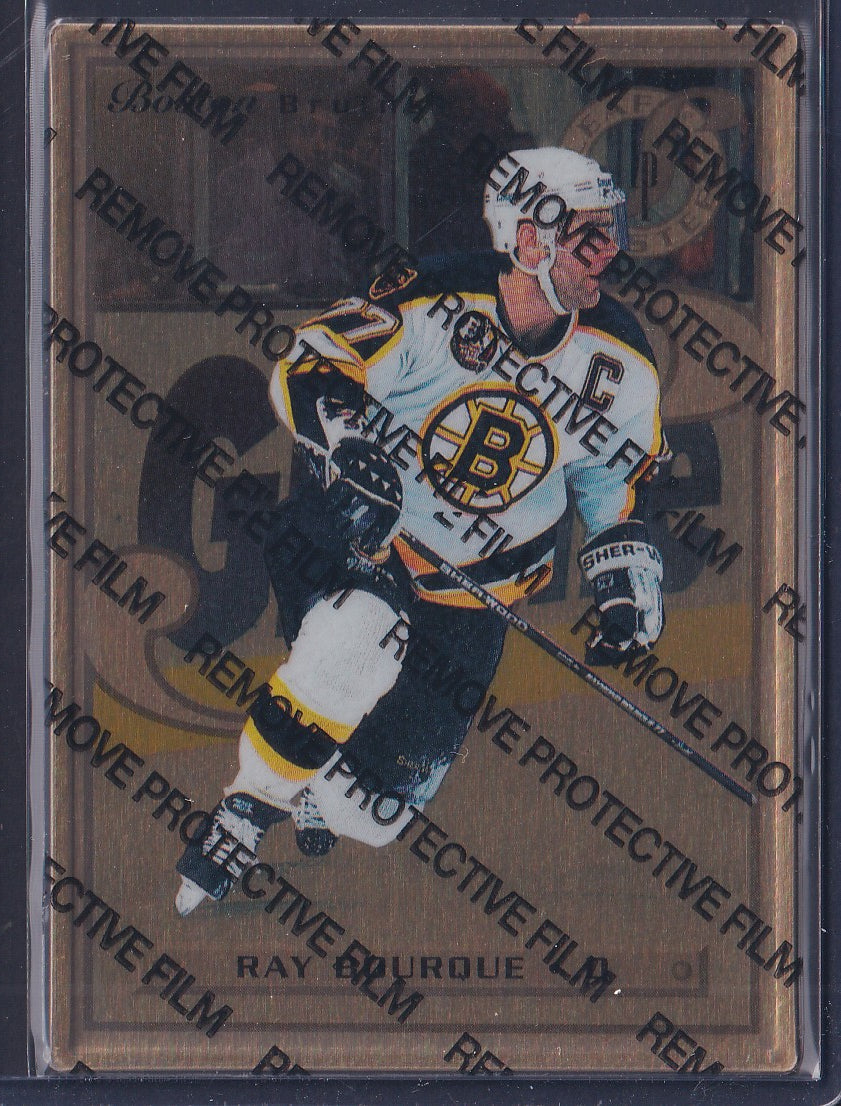 RAY BOURQUE - 1996 Donruss Leaf Preferred Steel GOLD, w/ Coating #4