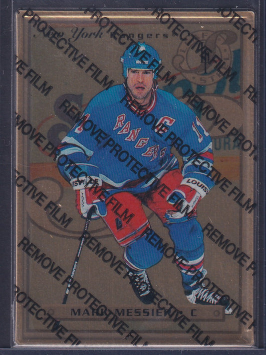 MARK MESSIER - 1996 Donruss Leaf Preferred Steel GOLD, w/ Coating #42