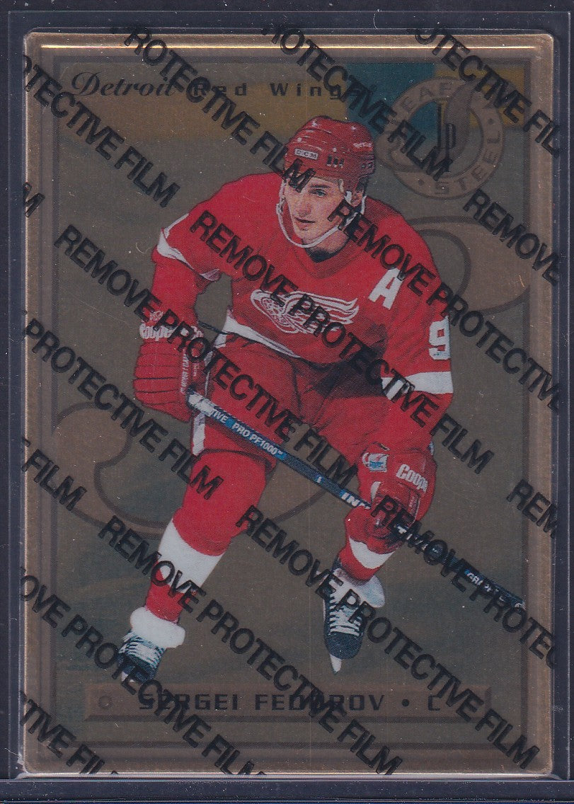 SERGEI FEDOROV - 1996 Donruss Leaf Preferred Steel GOLD, w/ Coating #1