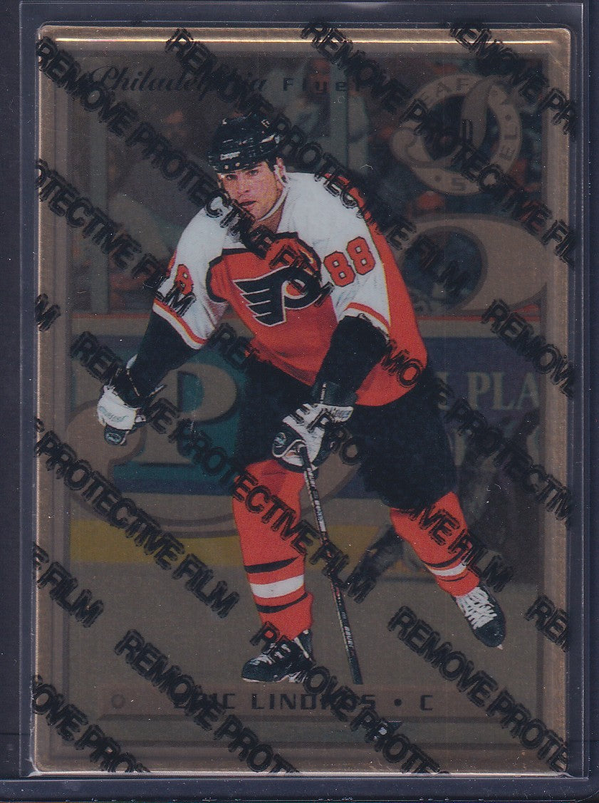 ERIC LINDROS - 1996 Donruss Leaf Preferred Steel GOLD, w/ Coating #18