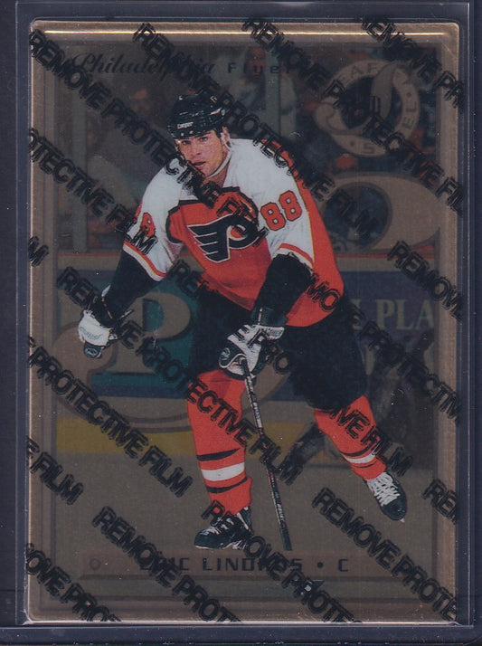 ERIC LINDROS - 1996 Donruss Leaf Preferred Steel GOLD, w/ Coating #18