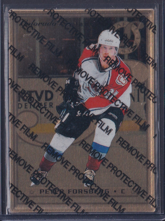 PETER FORSBERG - 1996 Donruss Leaf Preferred Steel GOLD, w/ Coating #60