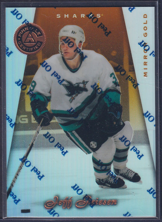 JEFF FRIESEN - 1997 Pinnacle Certified w/ Coating, MIRROR GOLD #81