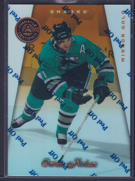 OWEN NOLAN - 1997 Pinnacle Certified w/ Coating, MIRROR GOLD #59
