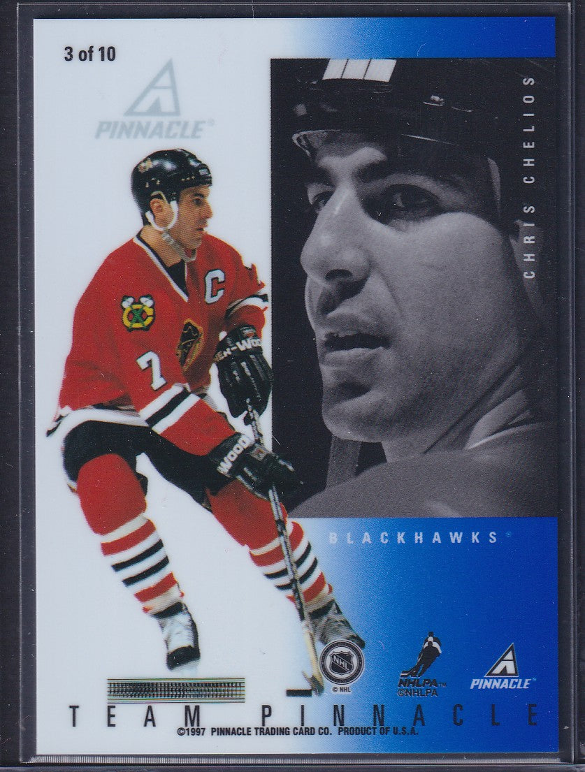 LEETCH / CHELIOS - 1997 Team Pinnacle Mirror Foil Parallel #3