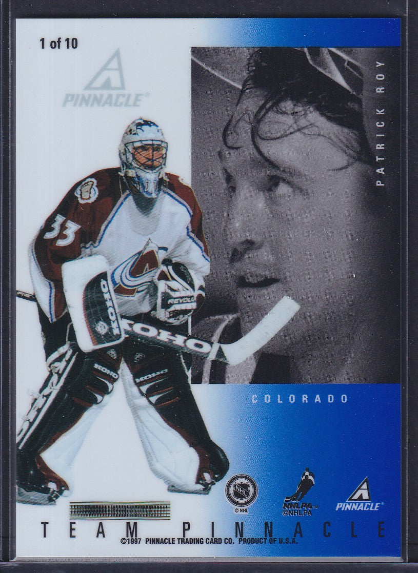BRODEUR / ROY - 1997 Team Pinnacle Mirror Foil Parallel #1