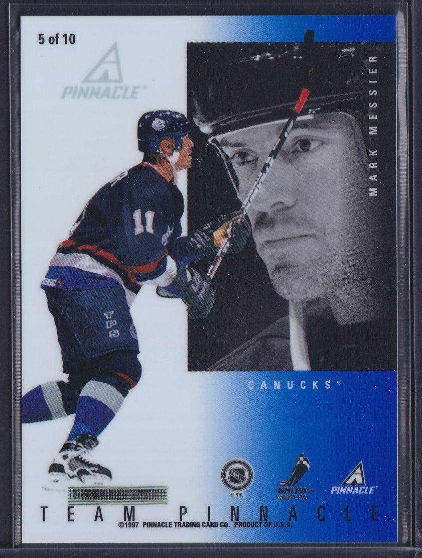 LINDROS / MESSIER - 1997 Team Pinnacle Mirror Foil Parallel #5