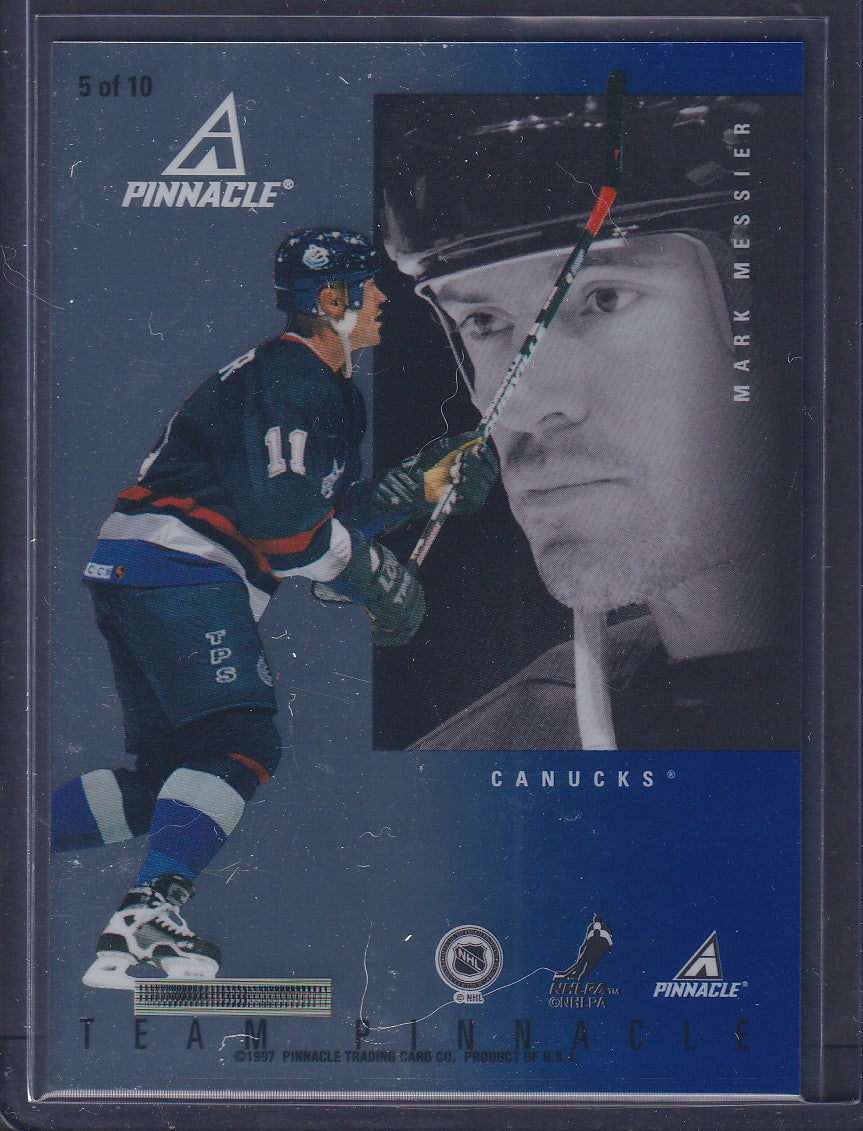 LINDROS / MESSIER - 1997 Team Pinnacle Mirror Foil Parallel #5