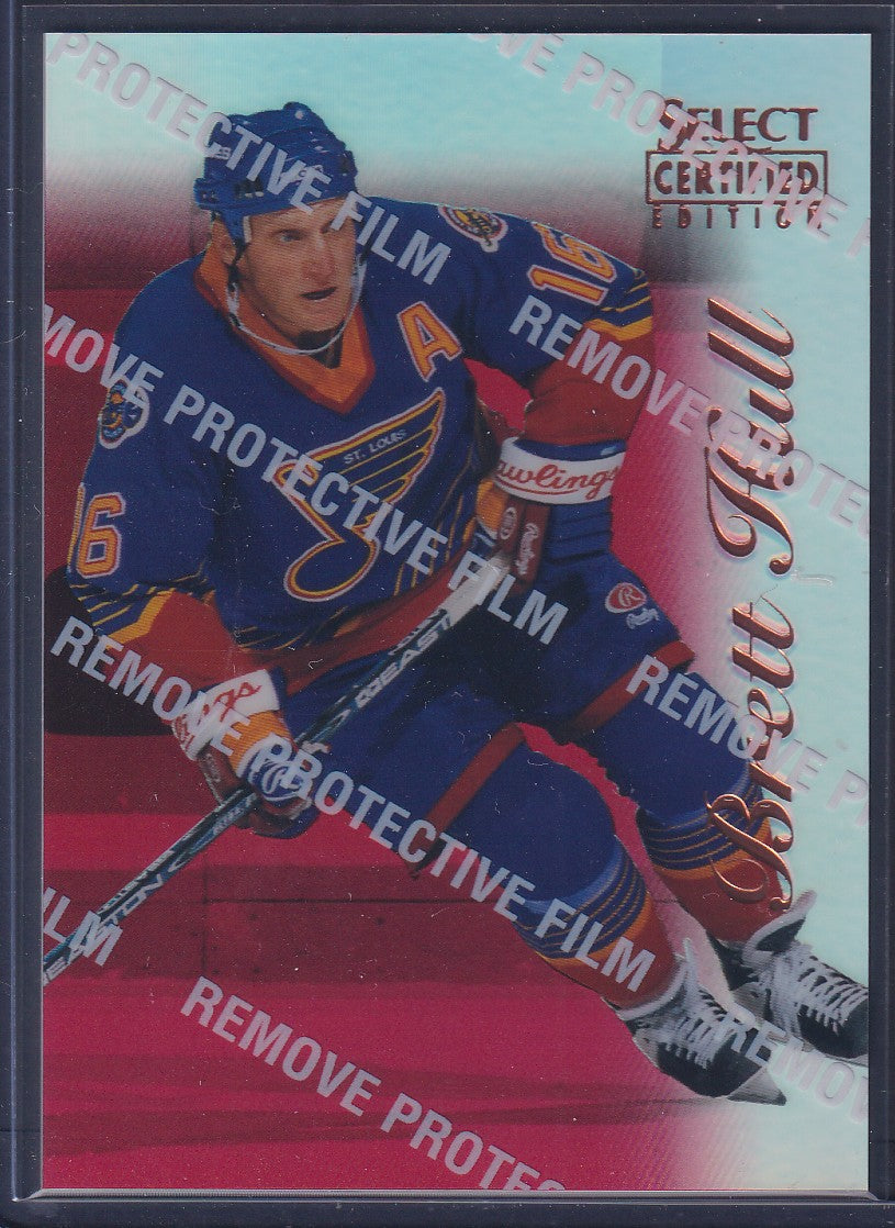 BRETT HULL - 1996 Pinnacle Select Certified Editions MIRROR RED #19