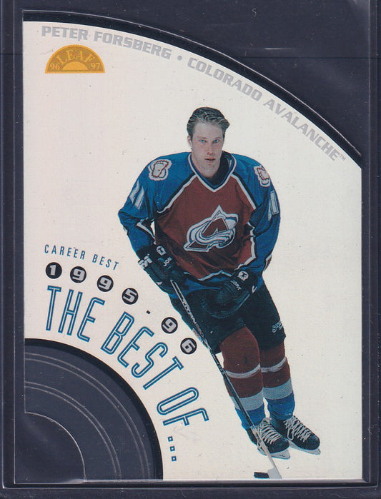 PETER FORSBERG - 1996 Donruss Leaf The Best Of Die Cut #8, xxxx/1500