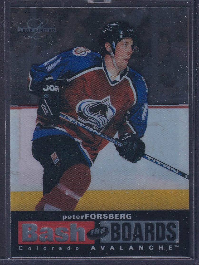 PETER FORSBERG - 1996 Donruss Leaf Limited Bash the Boards Clear Cut #8, xxxx/2500