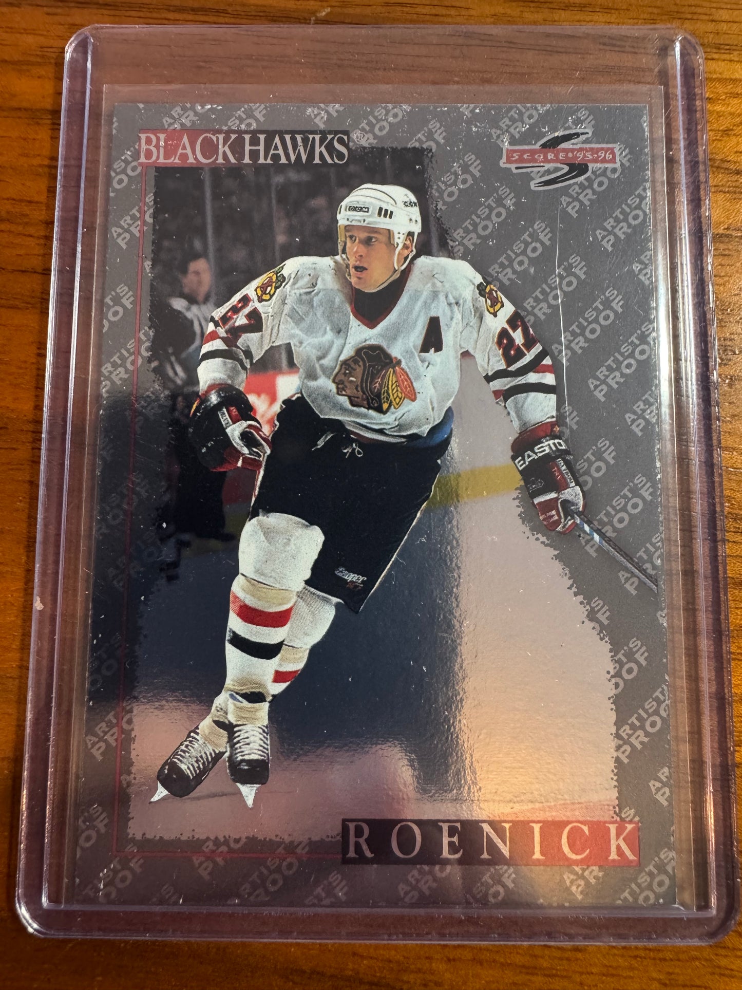 JEREMY ROENICK - 1995 Pinnacle Score Black Ice Artist's Proof #55