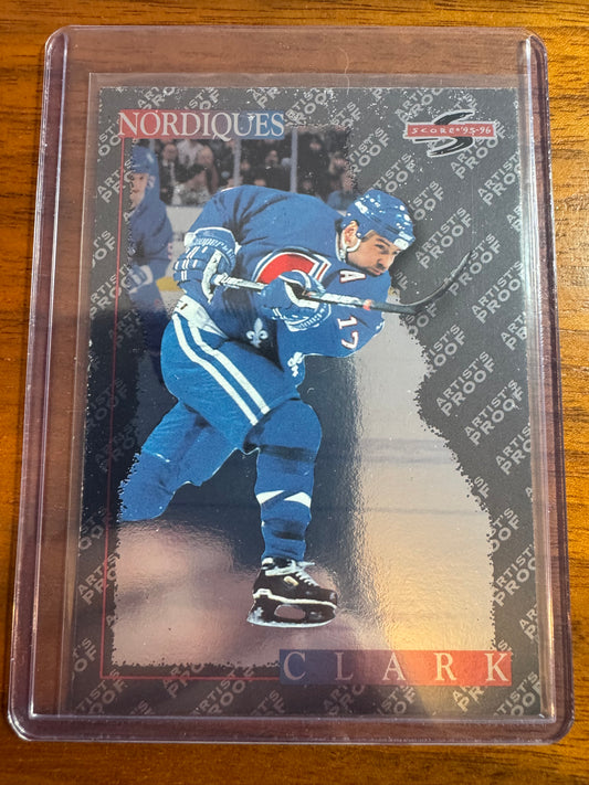 WENDEL CLARK - 1995 Pinnacle Score Black Ice Artist's Proof #57