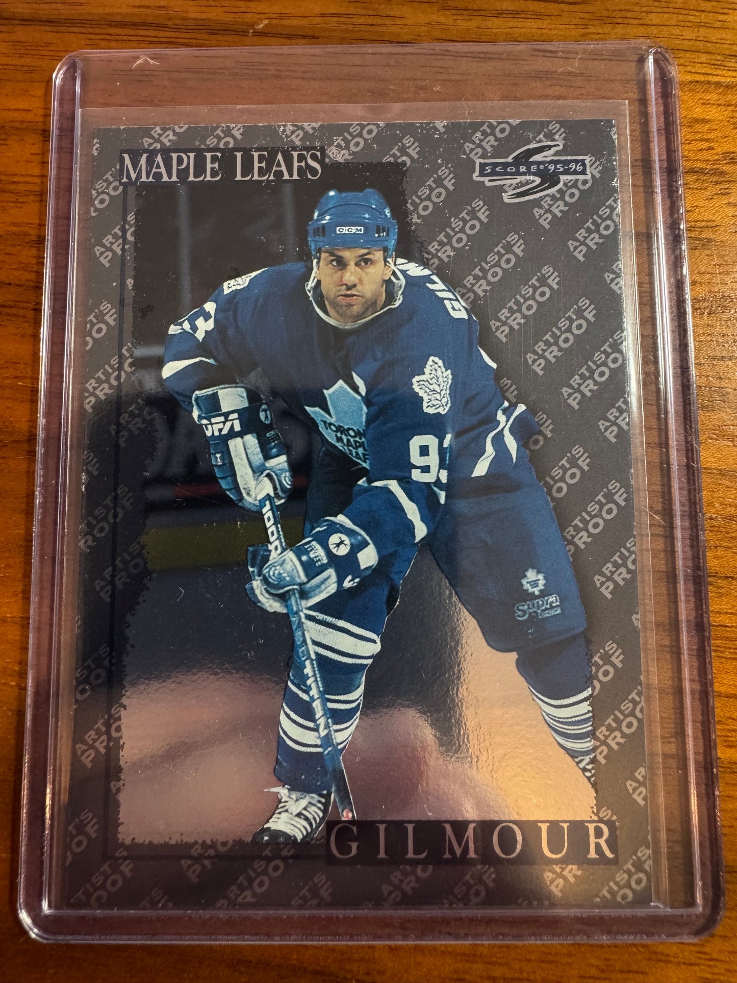 DOUG GILMOUR - 1995 Pinnacle Score Black Ice Artist's Proof #73
