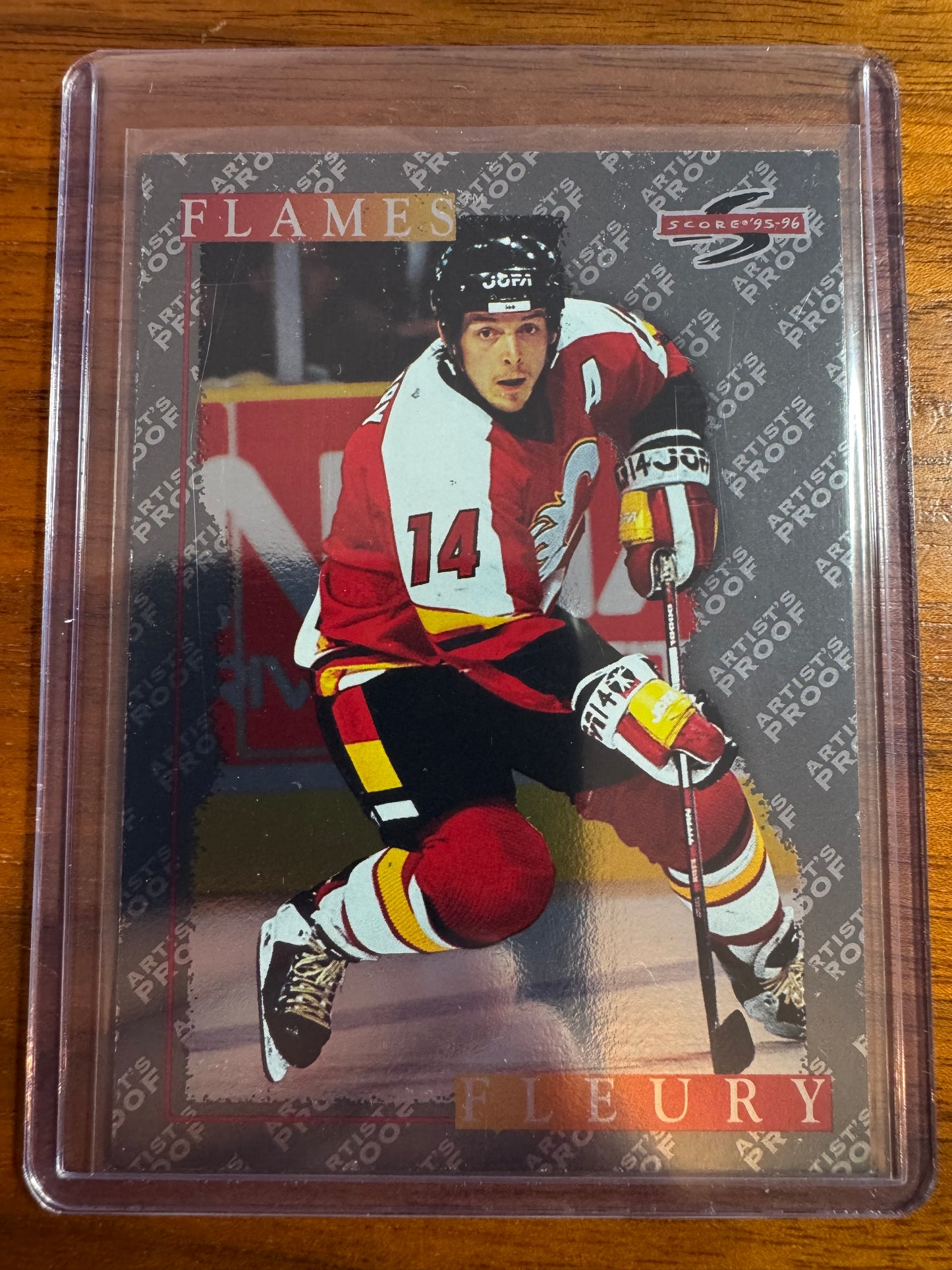 THEOREN FLEURY - 1995 Pinnacle Score Black Ice Artist's Proof #121