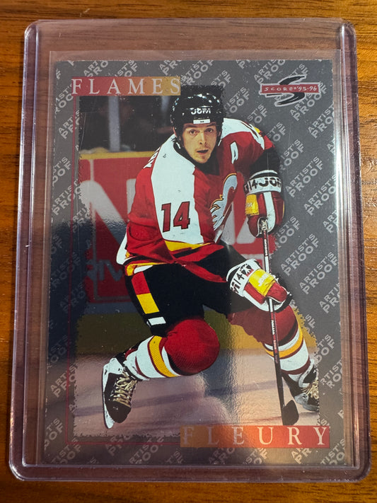 THEOREN FLEURY - 1995 Pinnacle Score Black Ice Artist's Proof #121