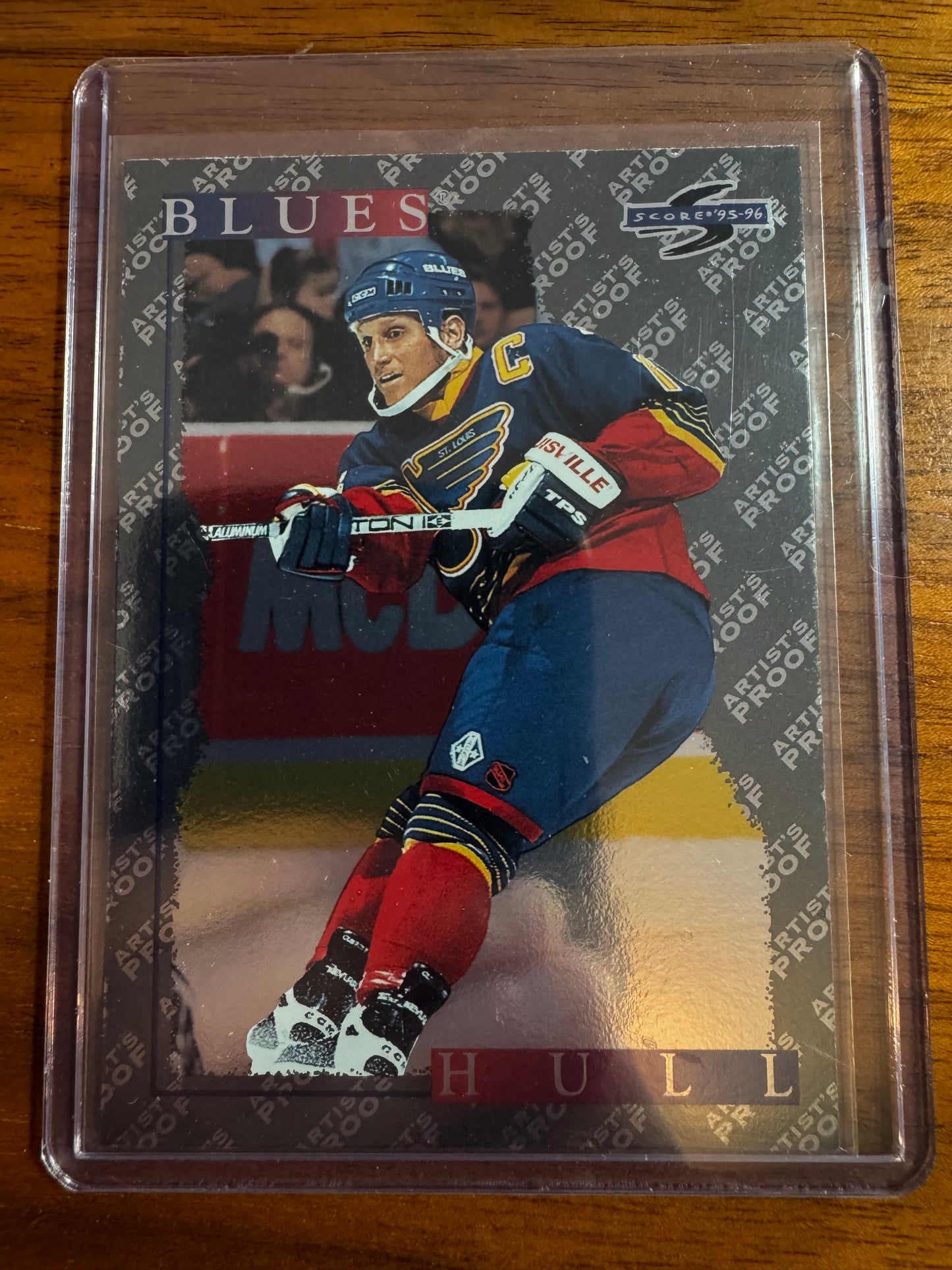 BRETT HULL - 1995 Pinnacle Score Black Ice Artist's Proof #235