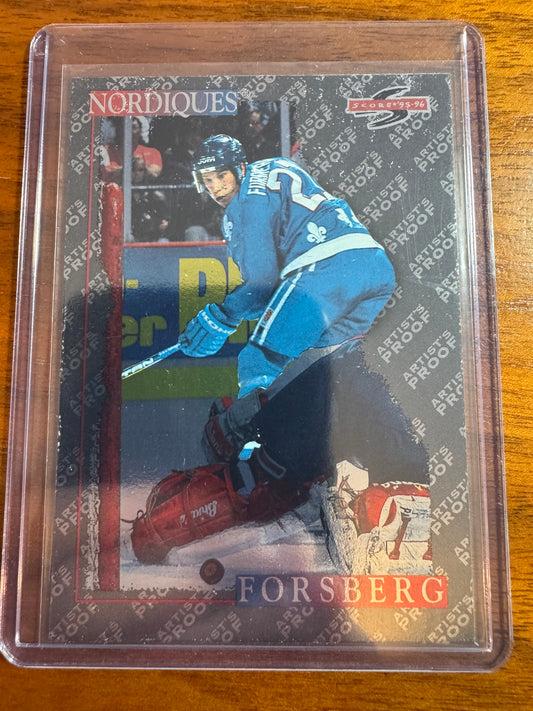 PETER FORSBERG - 1995 Pinnacle Score Black Ice Artist's Proof #31