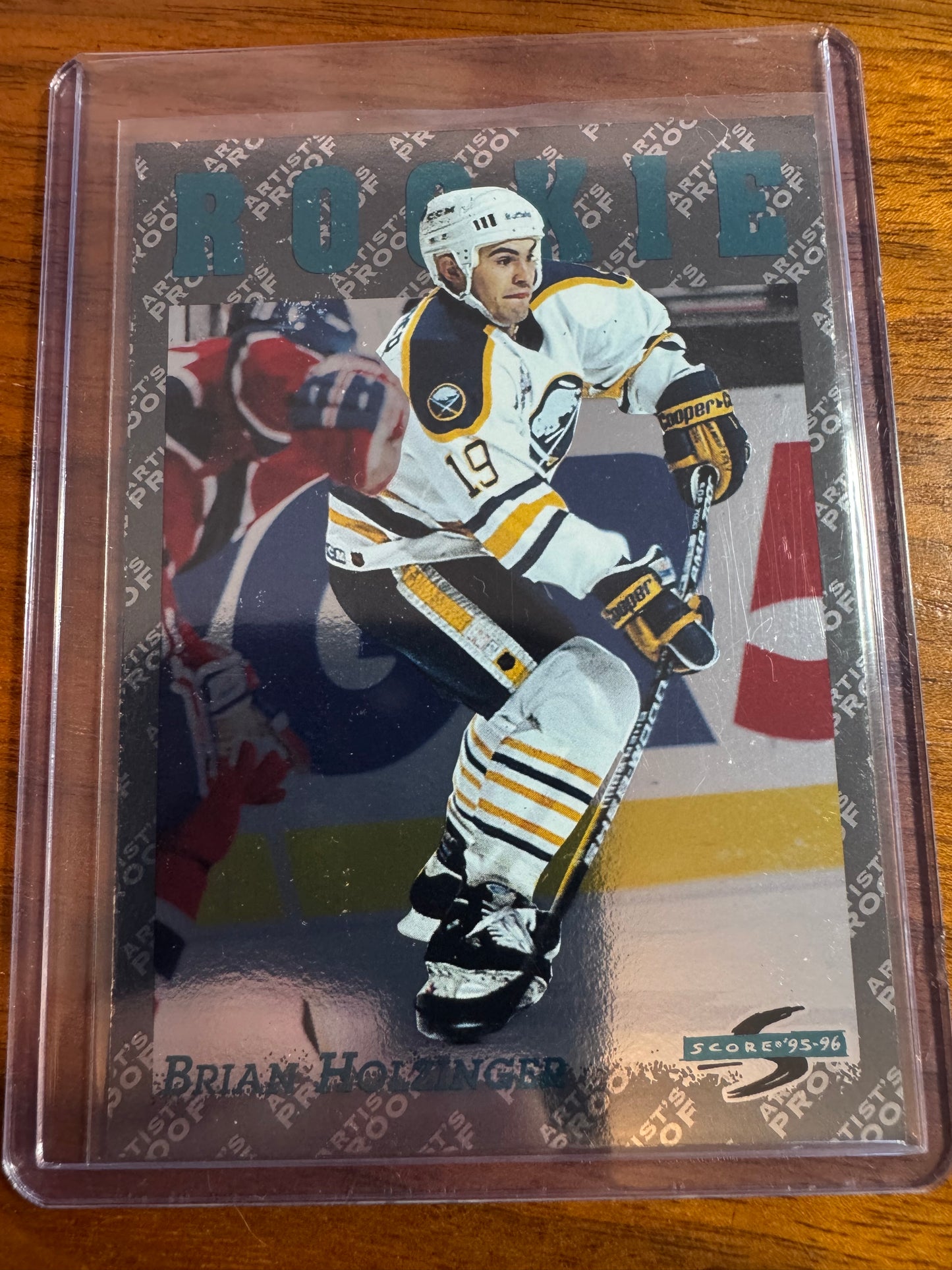 BRIAN HOLZINGER - 1995 Pinnacle Score Black Ice Artist's Proof #310