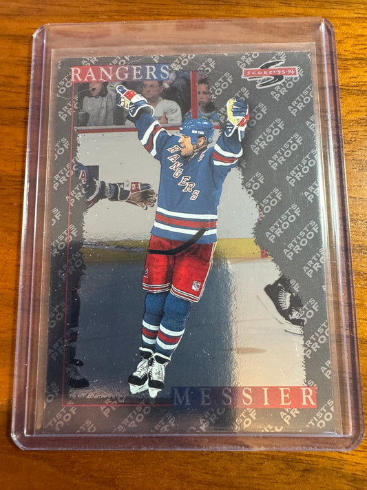 MARK MESSIER - 1995 Pinnacle Score Black Ice Artist's Proof #50