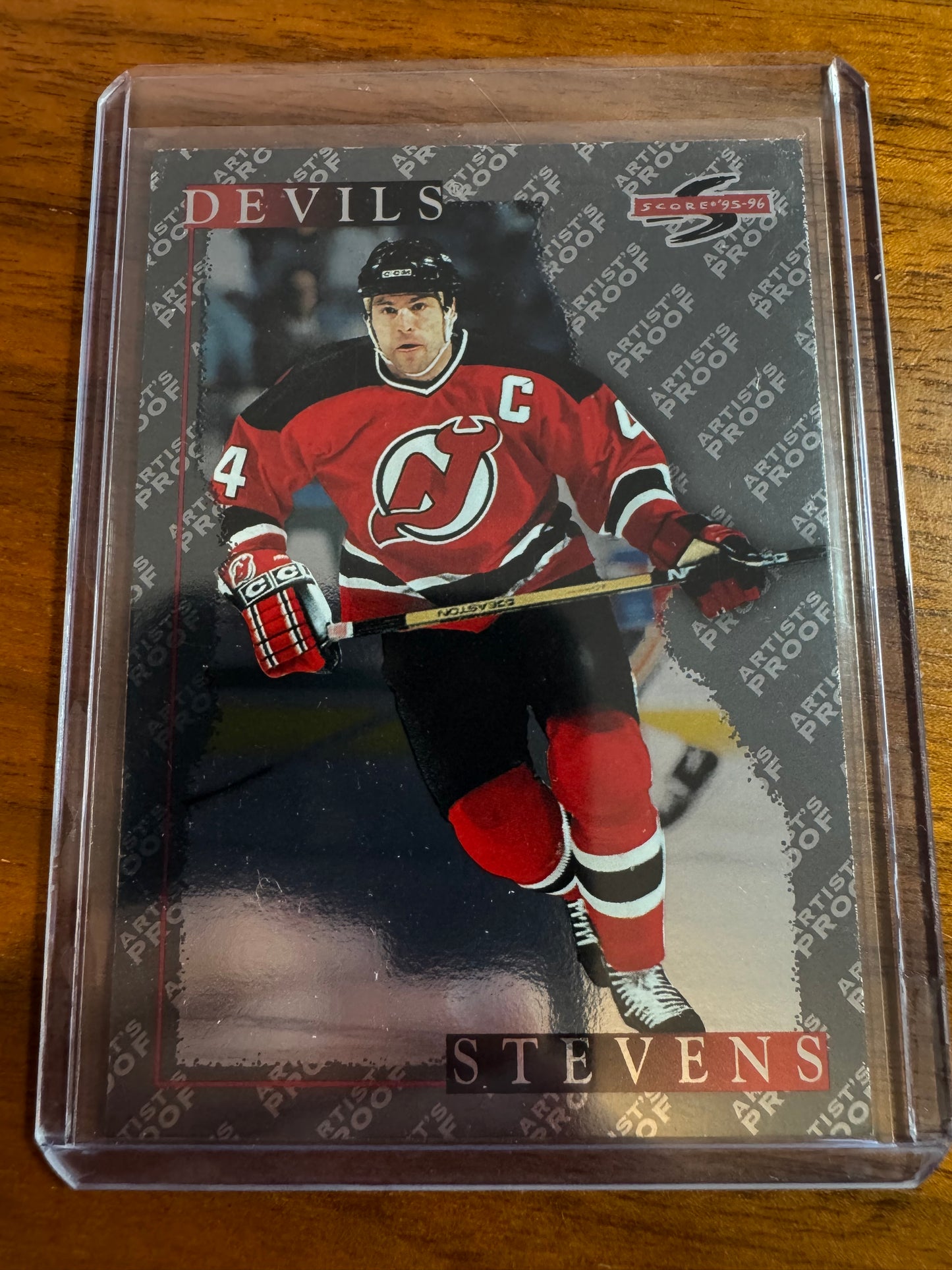 SCOTT STEVENS - 1995 Pinnacle Score Black Ice Artist's Proof #160