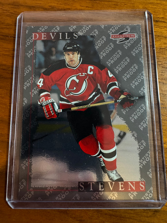 SCOTT STEVENS - 1995 Pinnacle Score Black Ice Artist's Proof #160