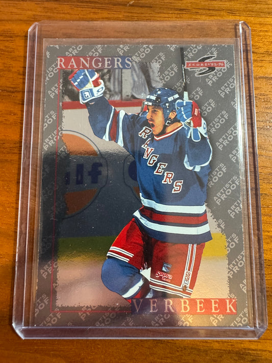 PAT VERBEEK - 1995 Pinnacle Score Black Ice Artist's Proof #122