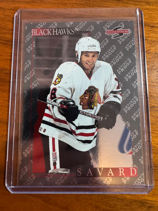 DENIS SAVARD - 1995 Pinnacle Score Black Ice Artist's Proof #281