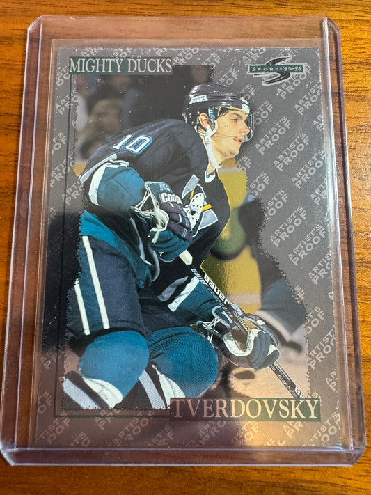 OLEG TVERDOVSKY - 1995 Pinnacle Score Black Ice Artist's Proof #16