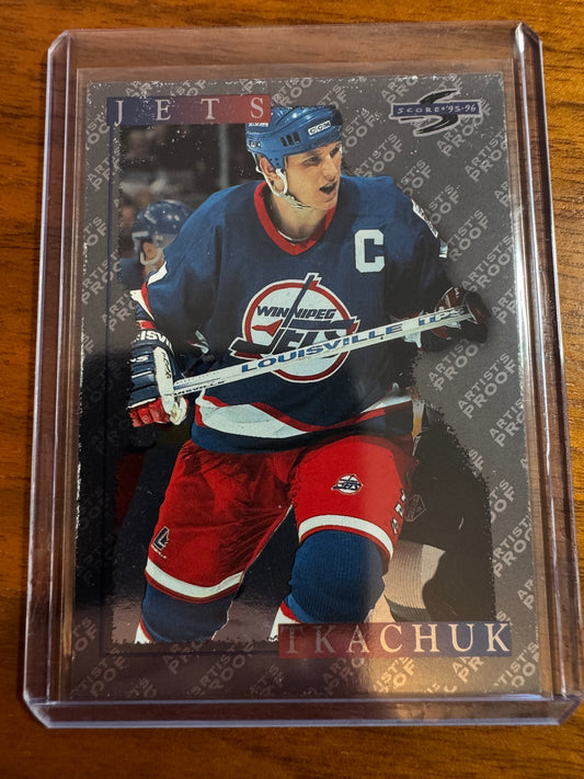 KEITH TKACHUK - 1995 Pinnacle Score Black Ice Artist's Proof #33