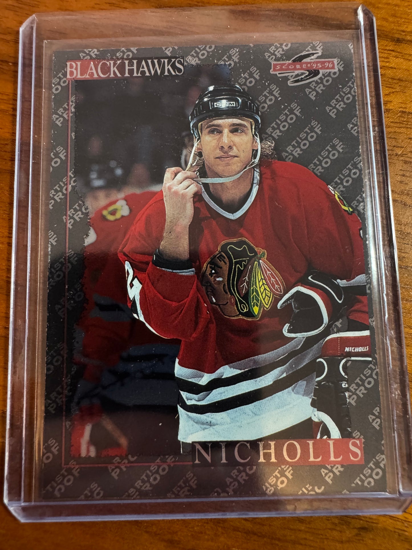 BERNIE NICHOLLS - 1995 Pinnacle Score Black Ice Artist's Proof #29