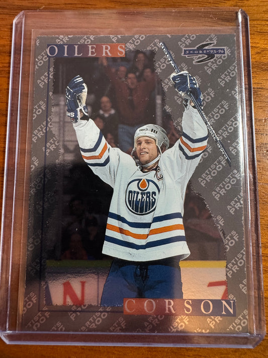 SHAYNE CORSON - 1995 Pinnacle Score Black Ice Artist's Proof #245