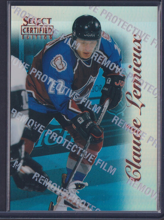 CLAUDE LEMIEUX - 1996 Pinnacle Select Certified MIRROR Blue w/ Coating #53