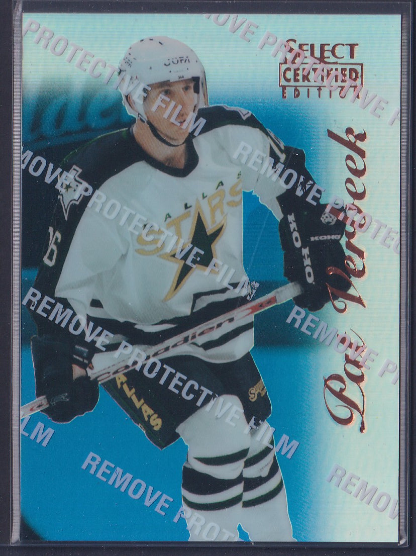 PAT VERBEEK - 1996 Pinnacle Select Certified MIRROR Blue w/ Coating #49