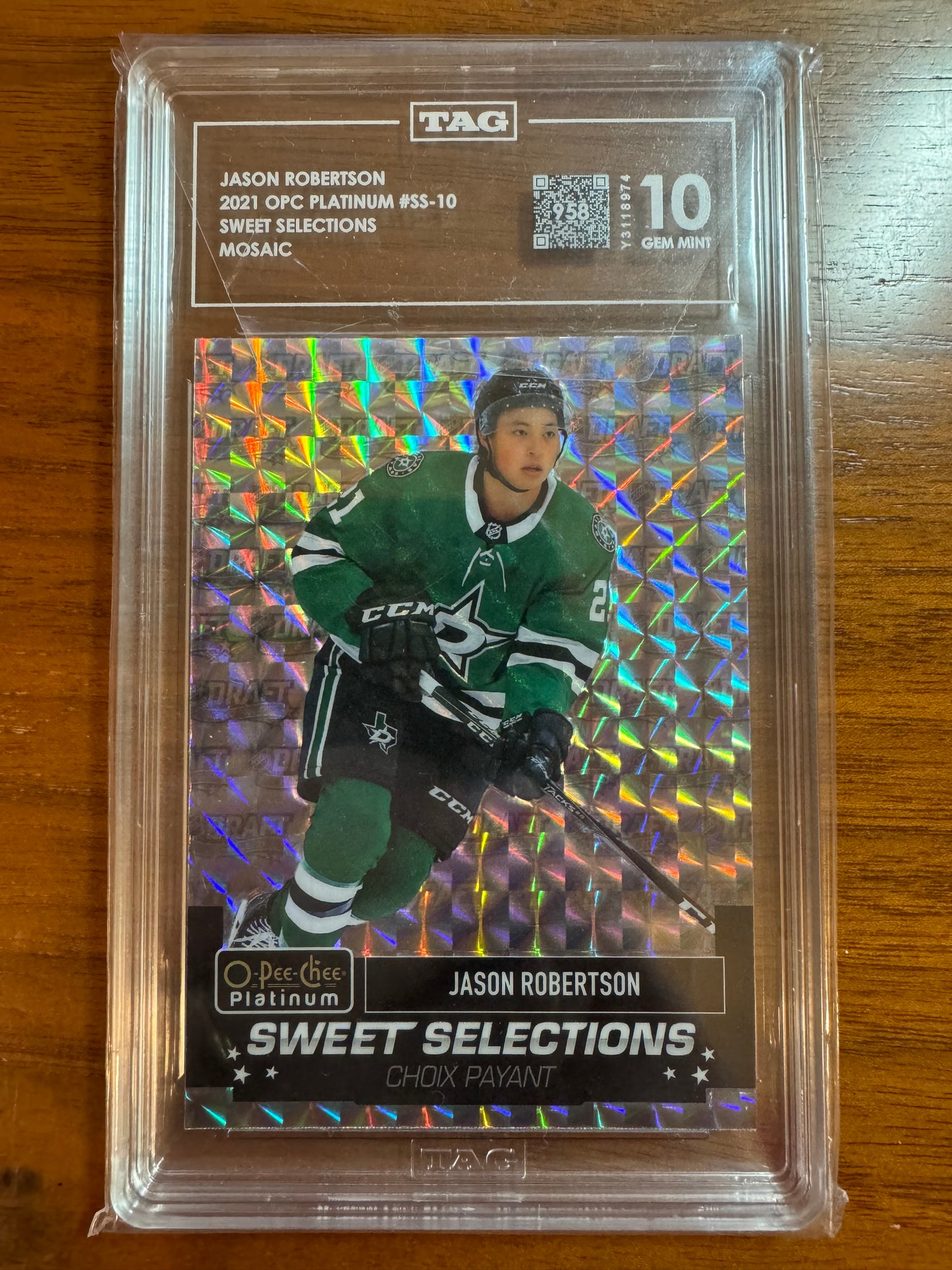 JASON ROBERTSON - 2020 O-Pee-Chee Sweet Selections MOSAIC #SS-10, TAG 10