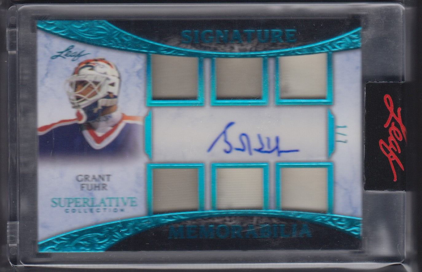 GRANT FUHR, 2021 Leaf Signature Memorabilia, Auto/Patch, HOF, 1/7