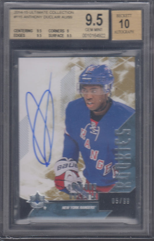 ANTHONY DUCLAIR, 2014 Ultimate Collection Autograph #115, BGS 9.5/Auto 10