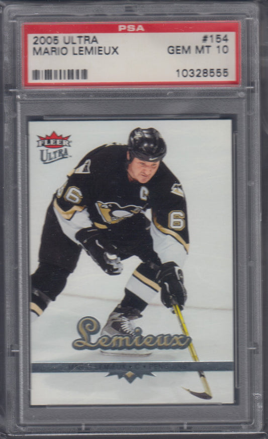 MARIO LEMIEUX, 2005 Ultra #154, PSA 10